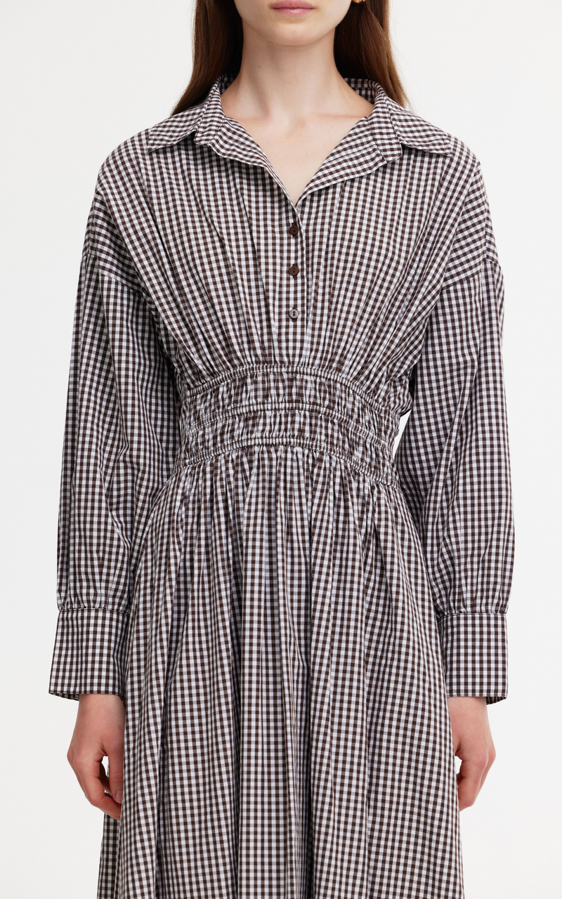 Emma Shirtdress - Chocolate Gingham