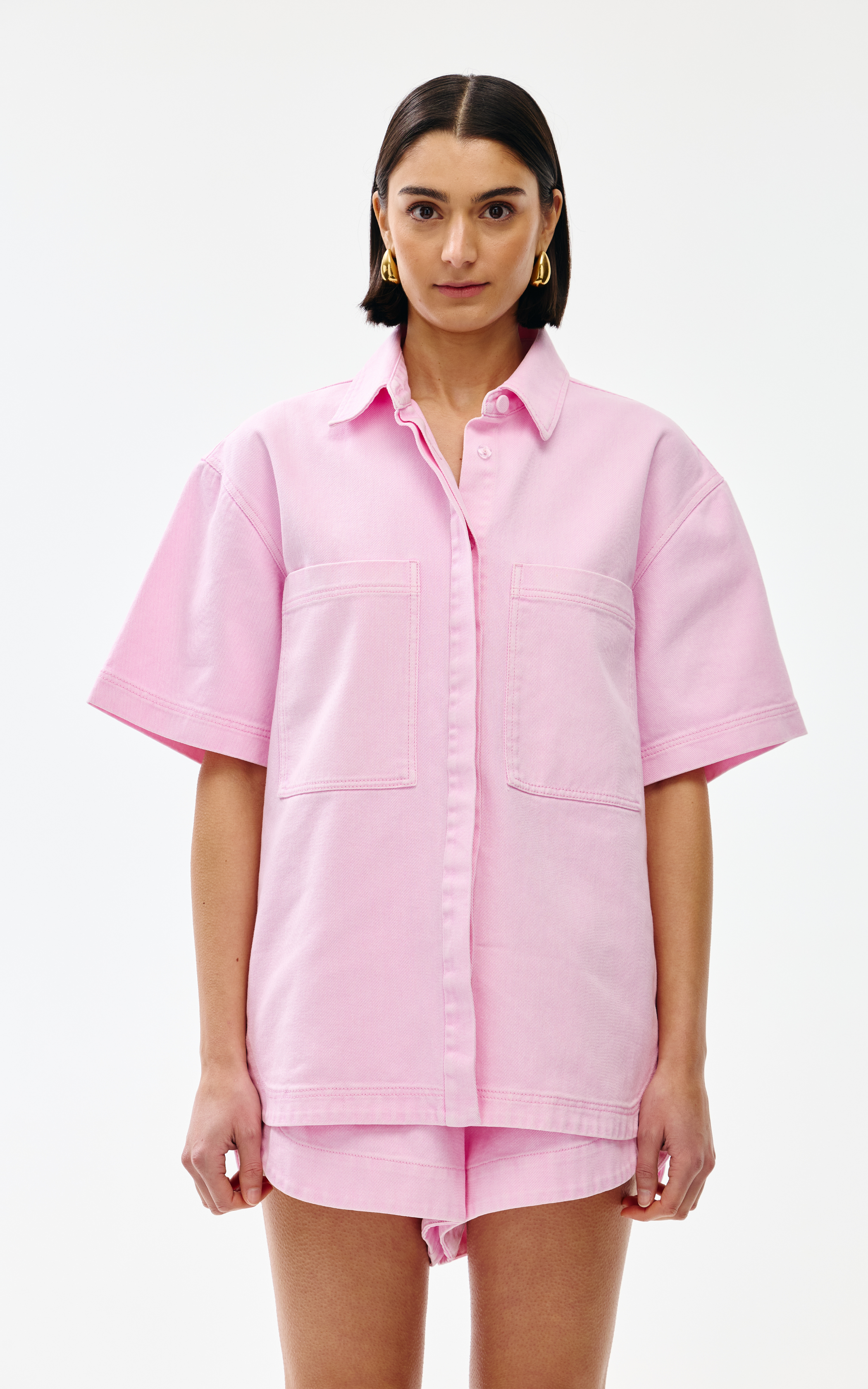 Freya Shirt - Blush Wash Denim