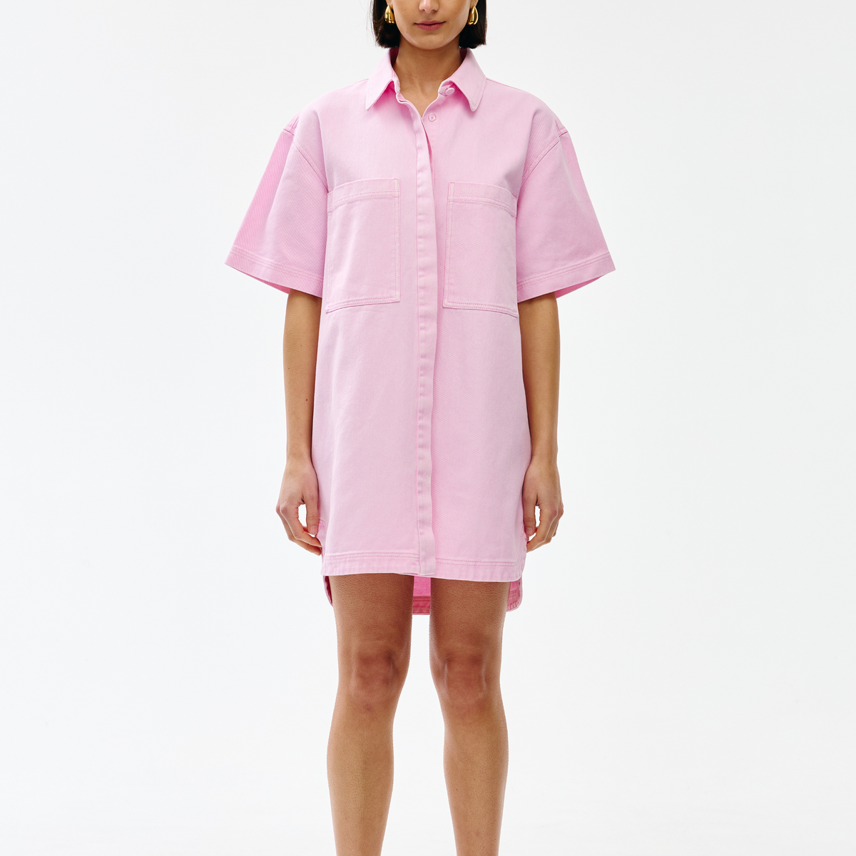 kin kin pink denim shirt dress Freya Color:YELLOW world play without sacrificing jewelry Ladies - Beige Halterneck