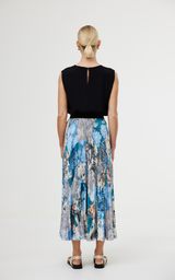 Goldie Skirt - Cyan Patchwork