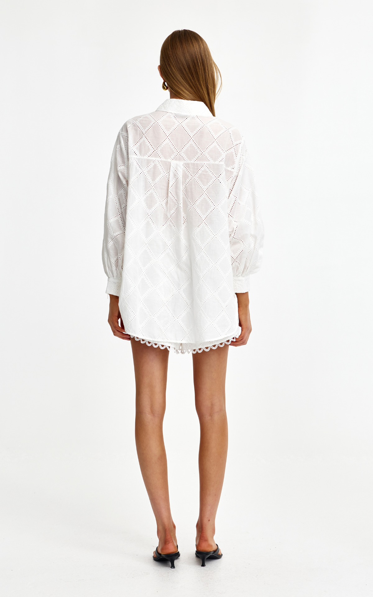 Juniper Diamond Lace Short - Ivory