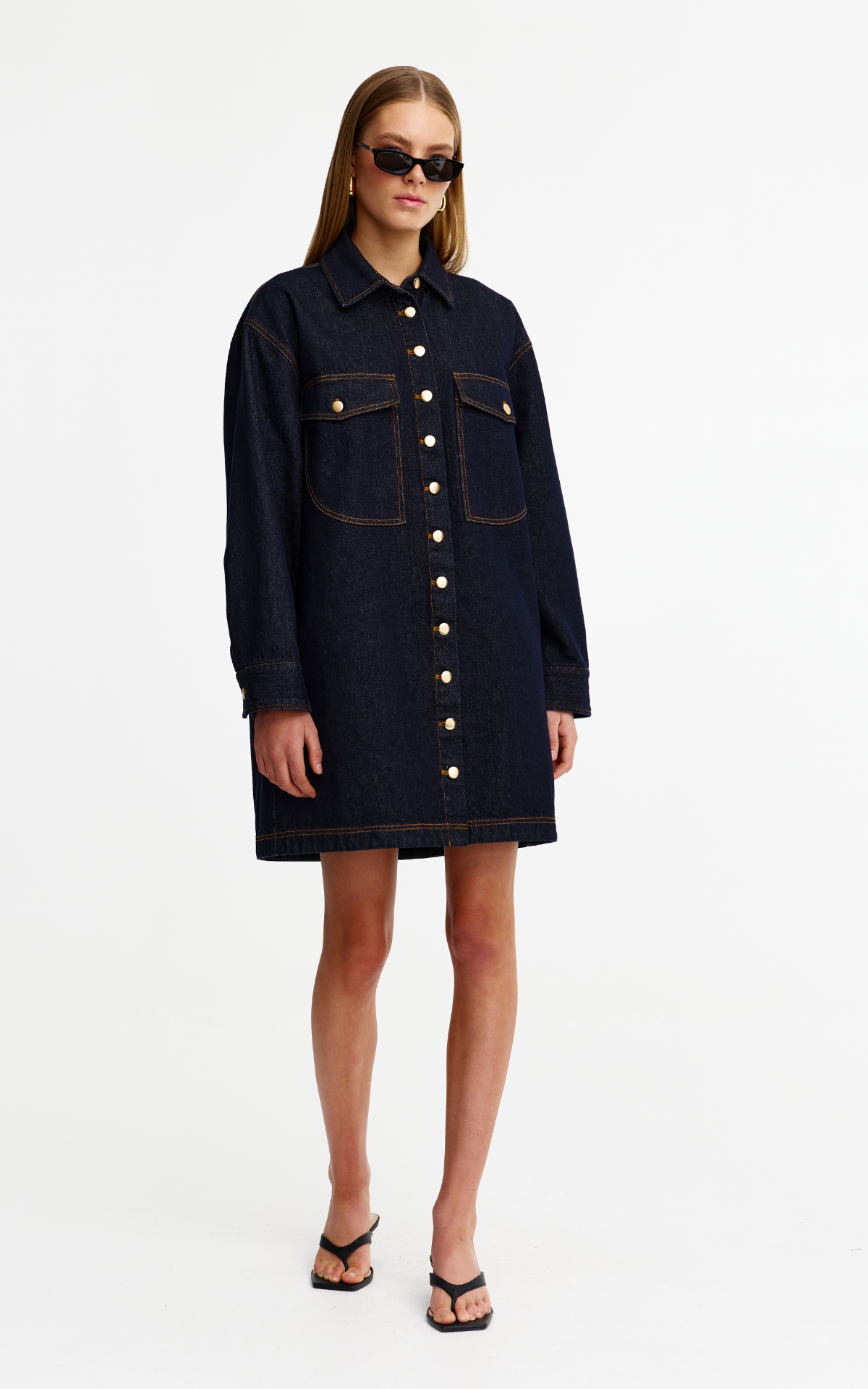 Lara Dress - Dark Denim