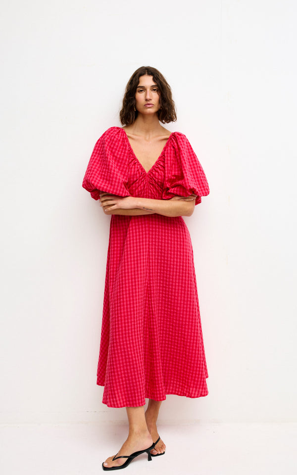 Mimi Dress - Rosas Gingham