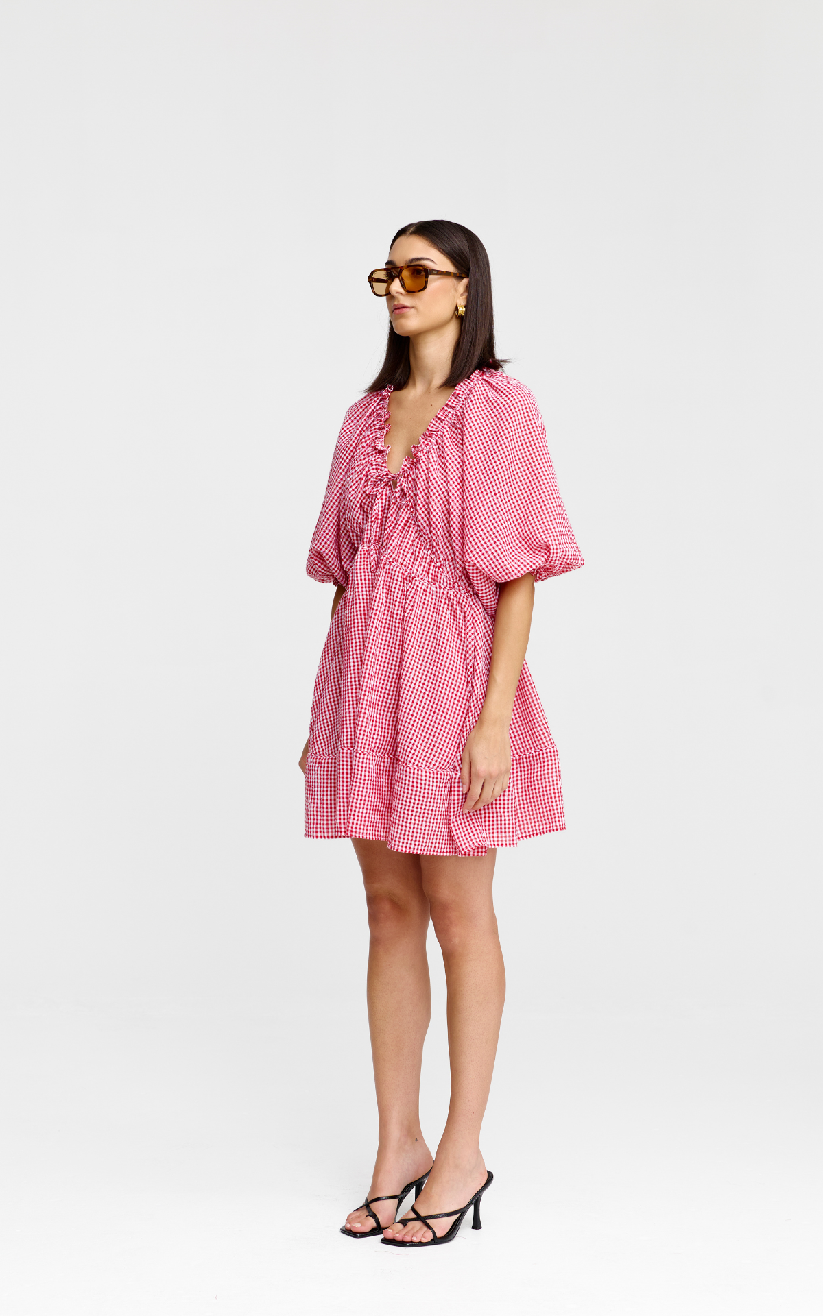 Pia Mini Dress - Red Gingham