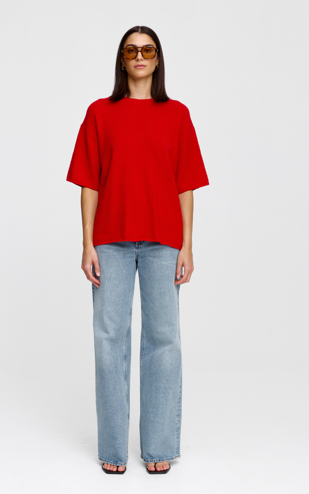 Camden Knit Tee - Cherry