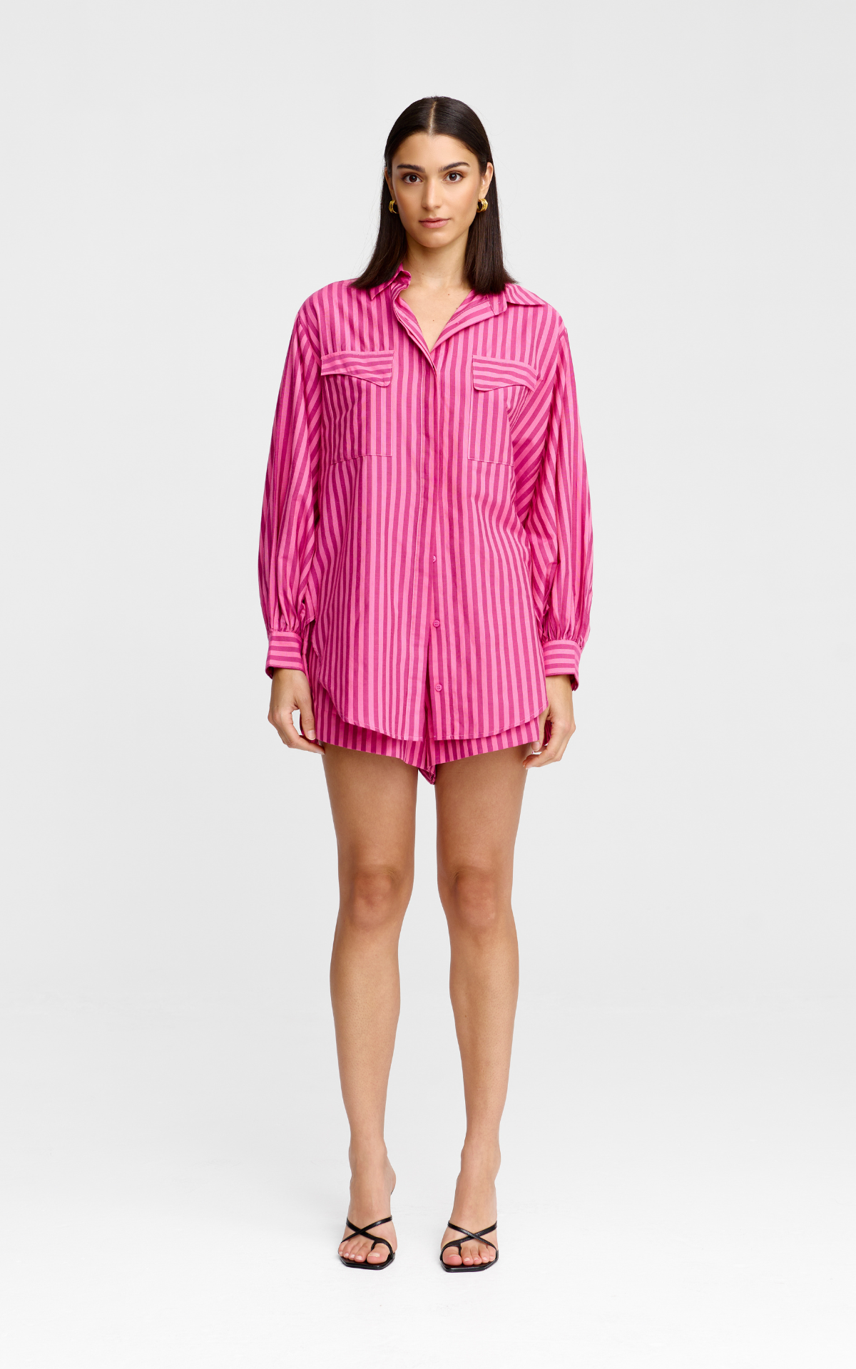 Laurel Shirt - Raspberry Stripe