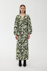 Ines Wrap Dress Maxi - Verte Geo
