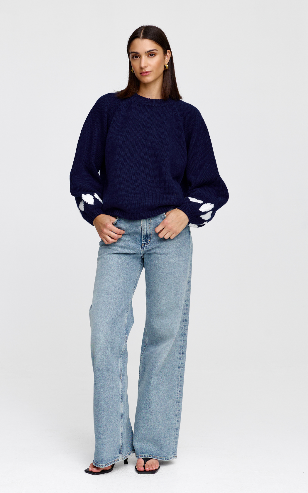 Cherie Hearts Knit - Midnight