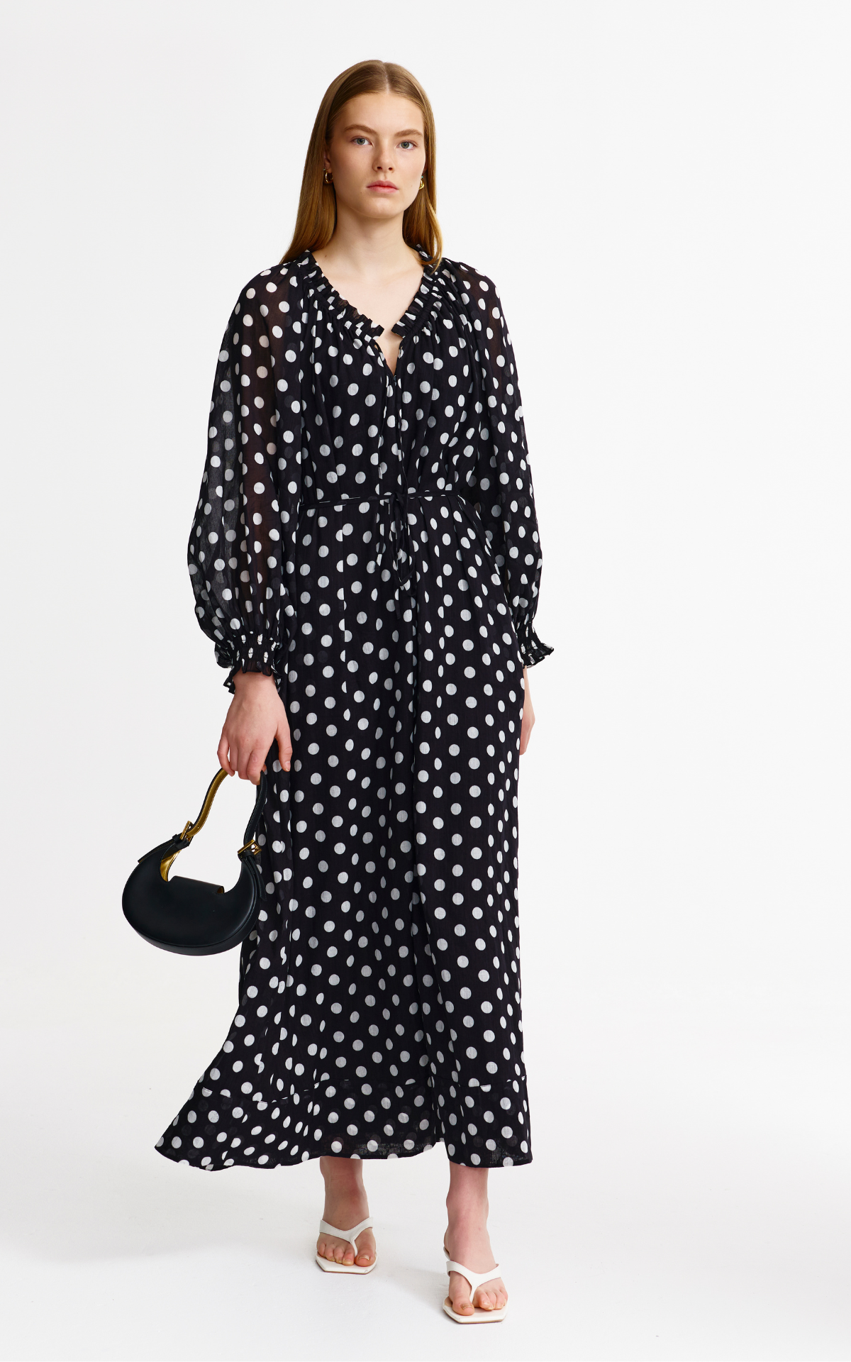 Claudia Dress - Navy Spot