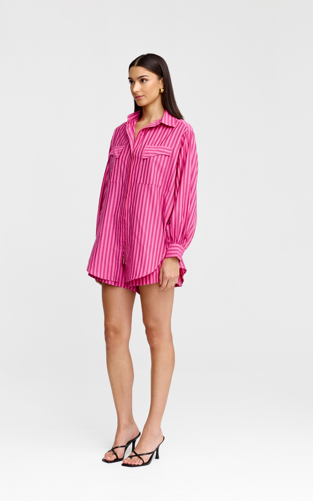 Laurel Shirt - Raspberry Stripe