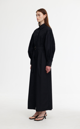 Harlow Pleat Dress - Black