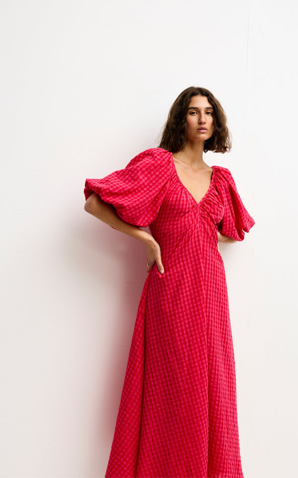 Mimi Dress - Rosas Gingham