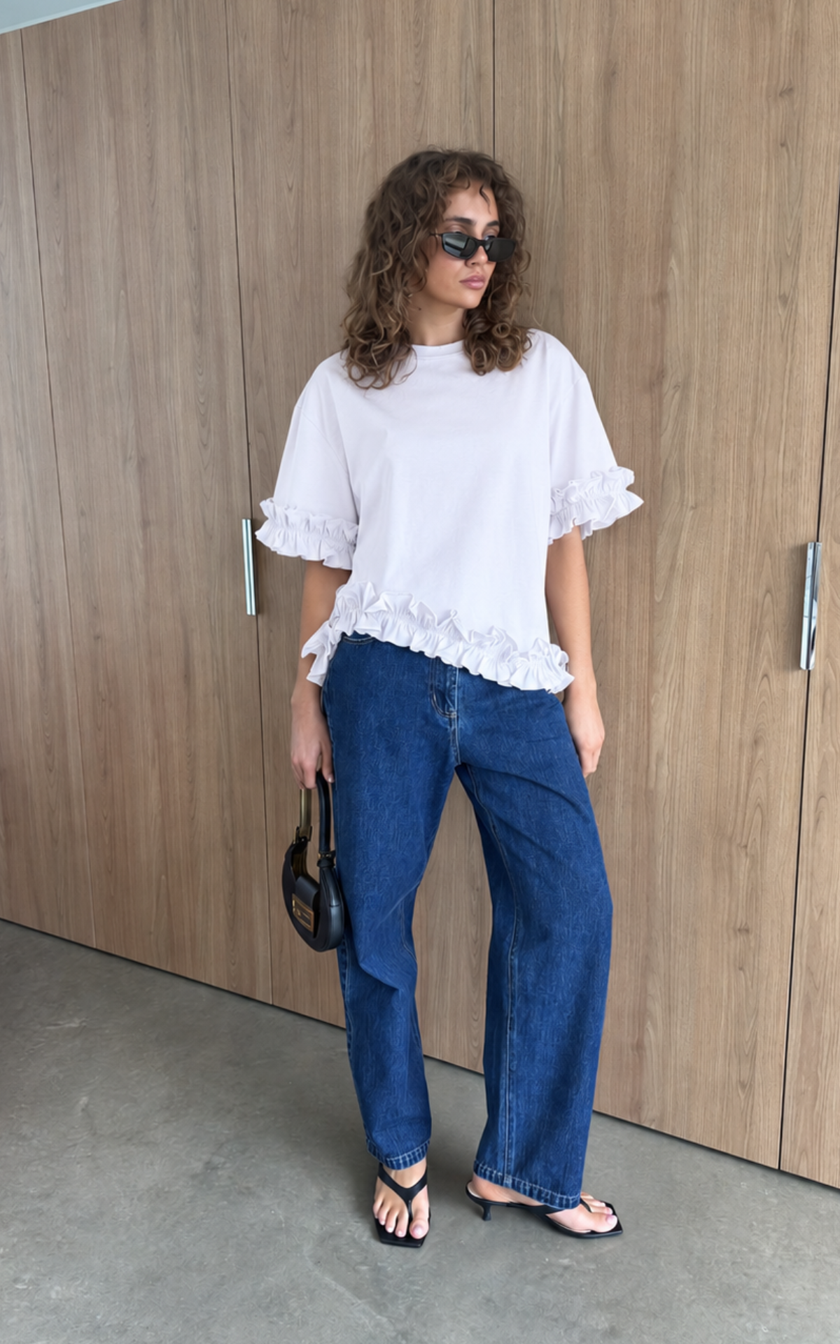 Ruffle Tee - Ivory