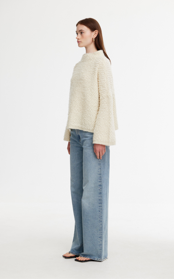 Abby Boucle Sweater - Ivory
