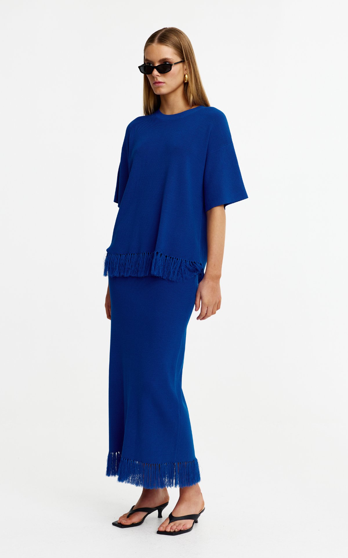 Camden Fringe Tee - Blue Azure