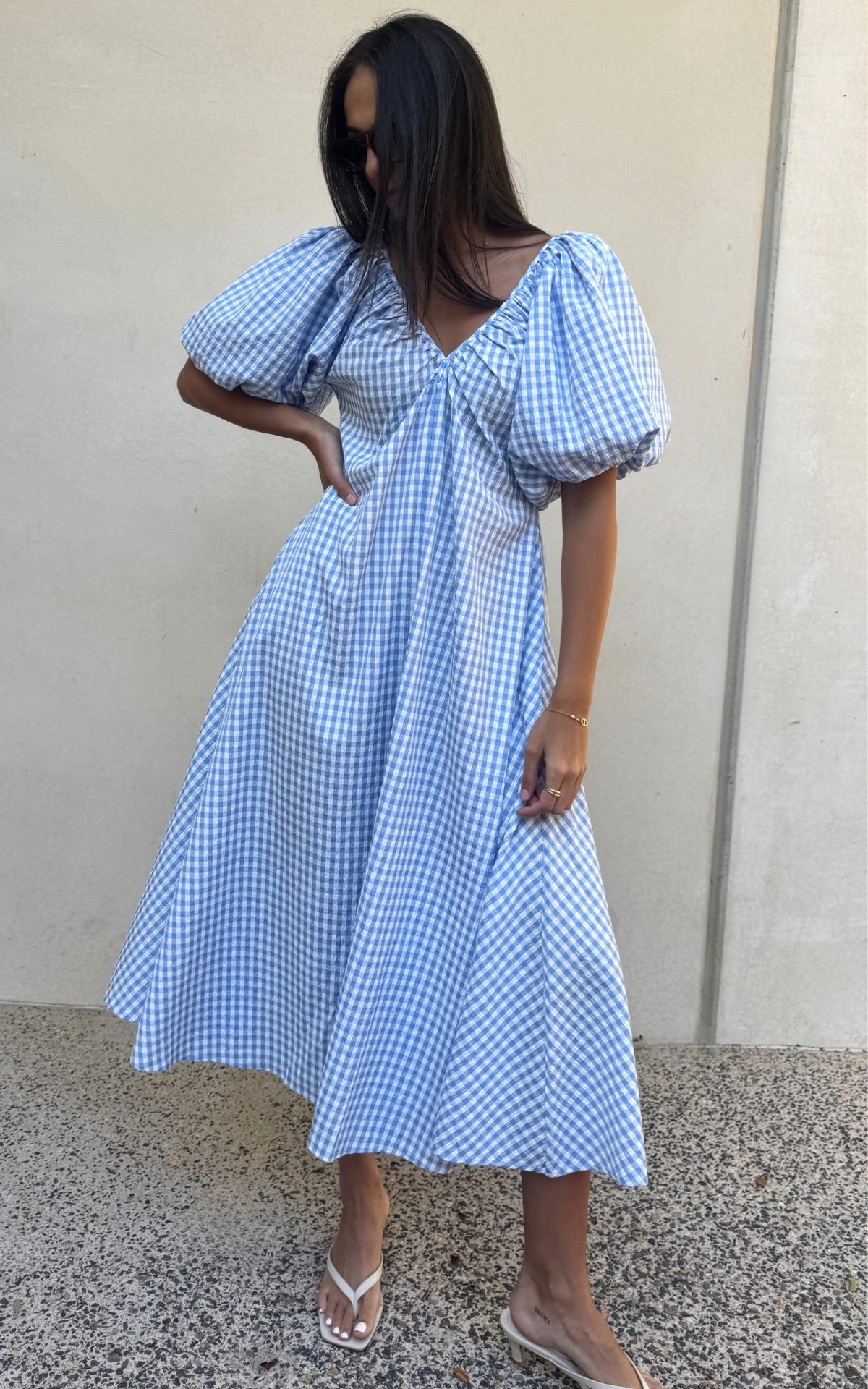 Mimi Dress - Blue Gingham