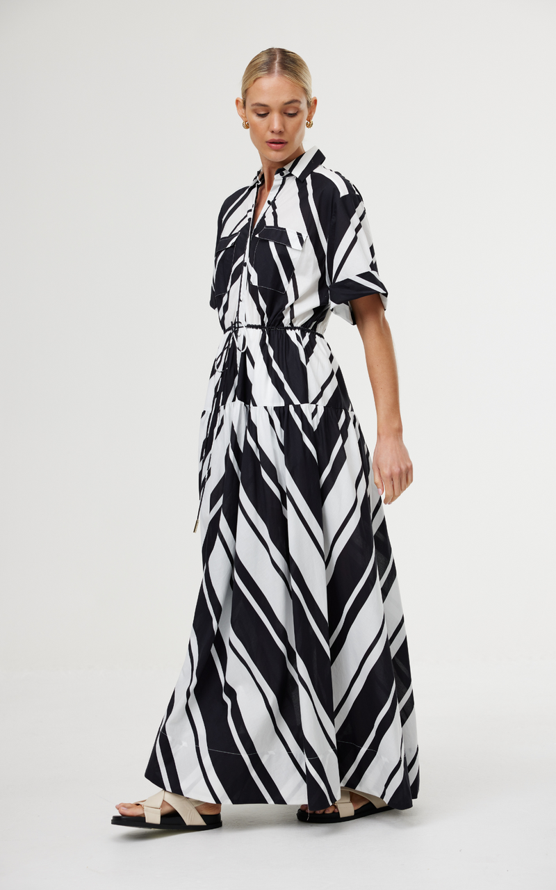 Maeve Maxi Dress - Classic Chevron