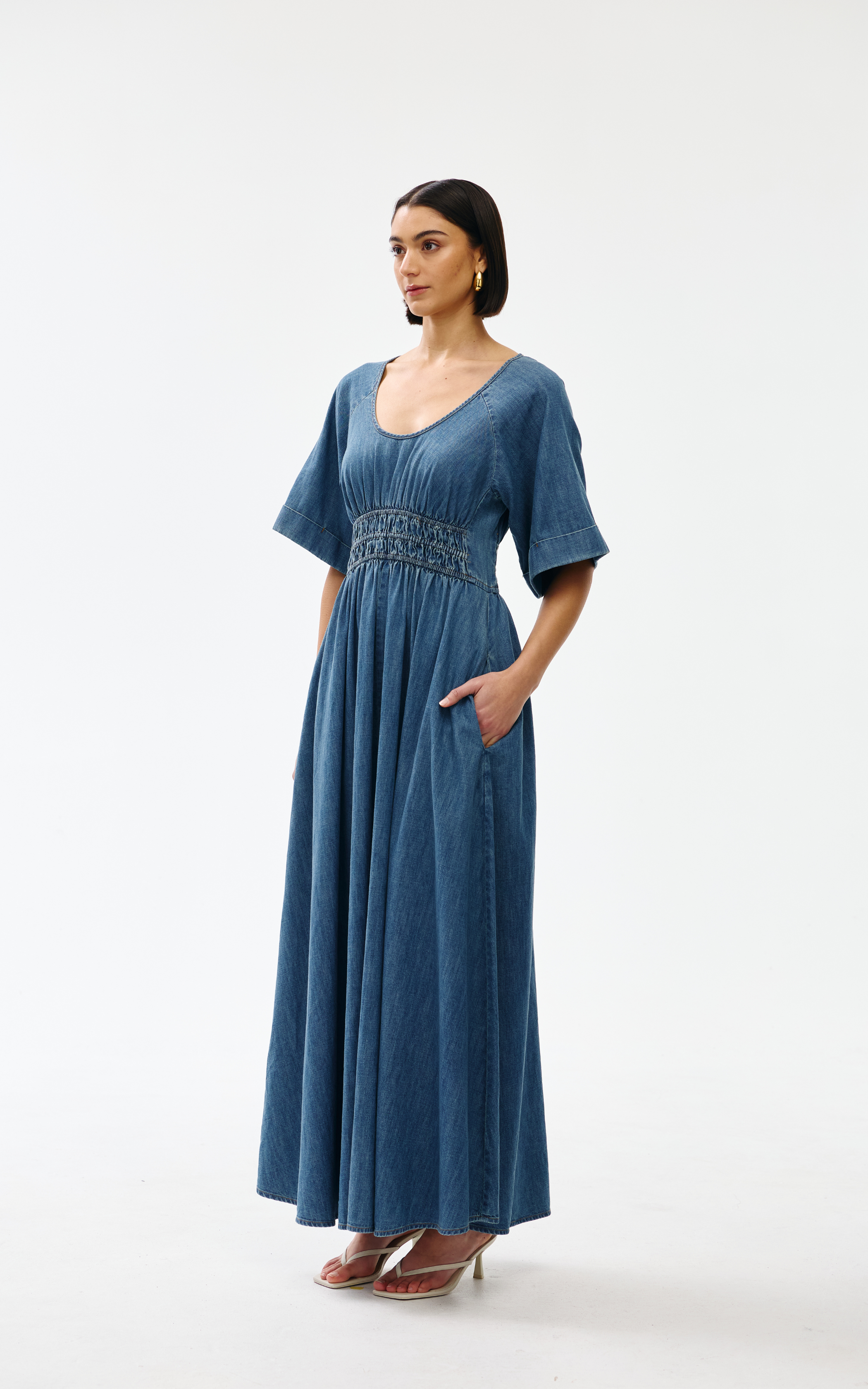 Poet Dress - Denim