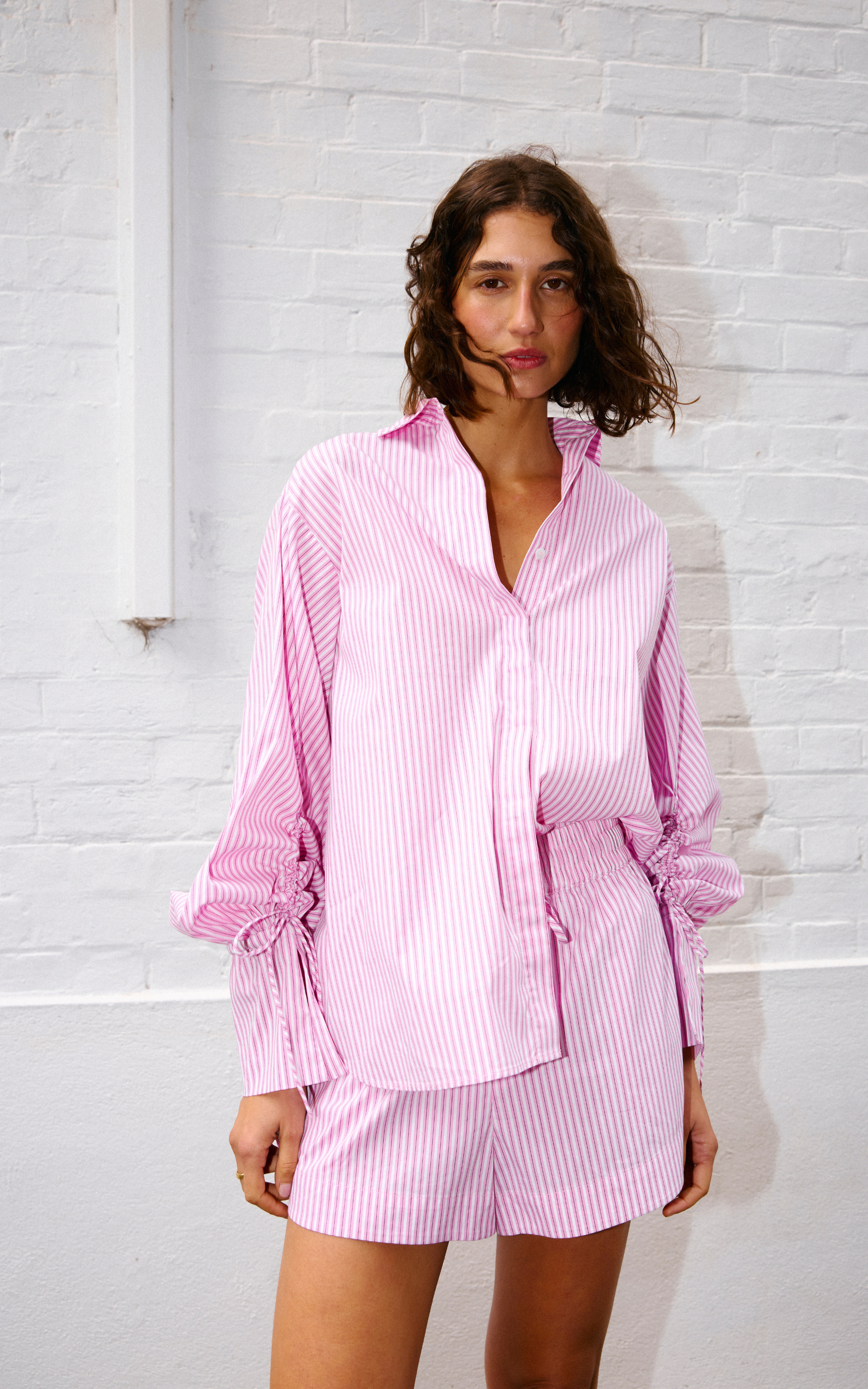 Ashton Shirt - Pink Pinstripe