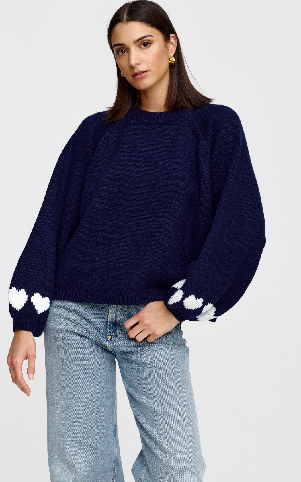 Cherie Hearts Knit - Midnight
