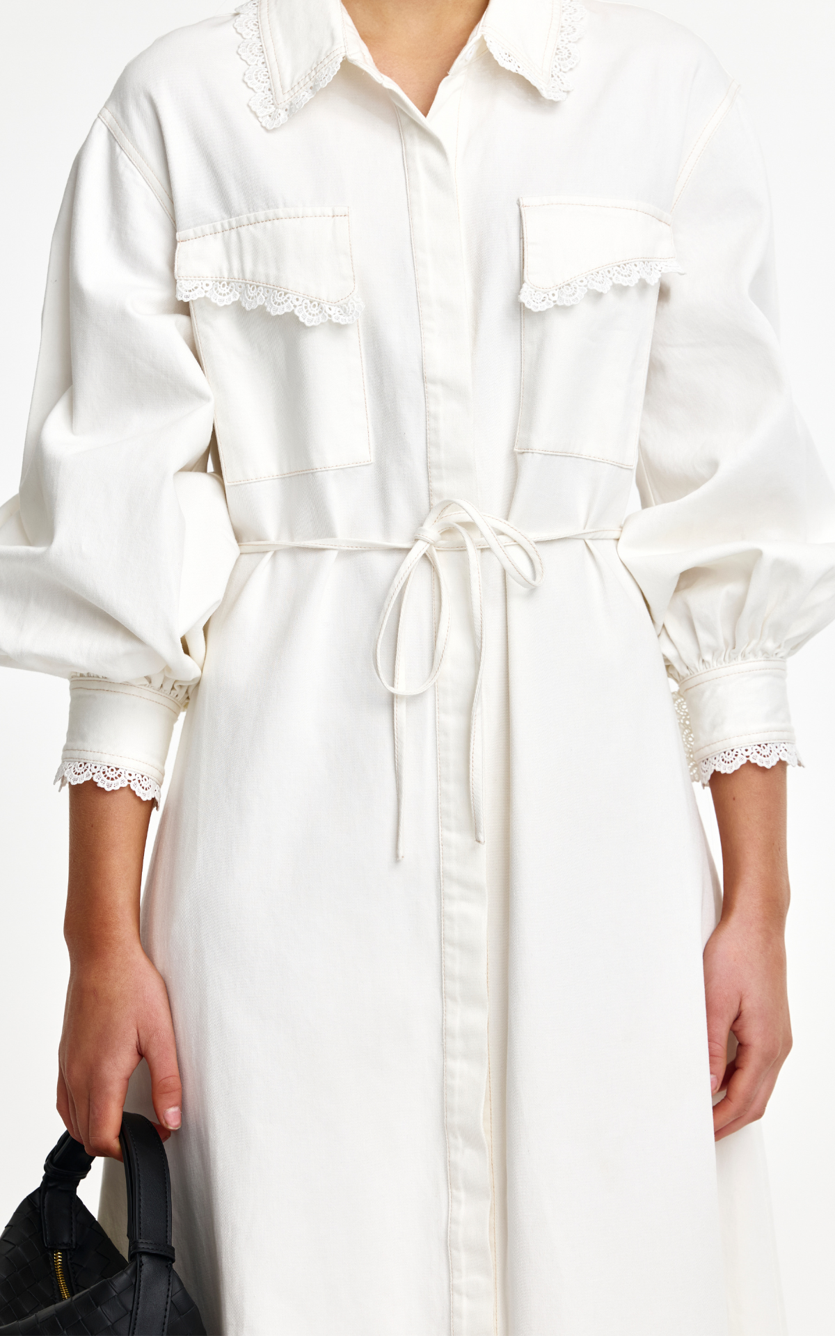 Laurel Dress - Ivory Denim