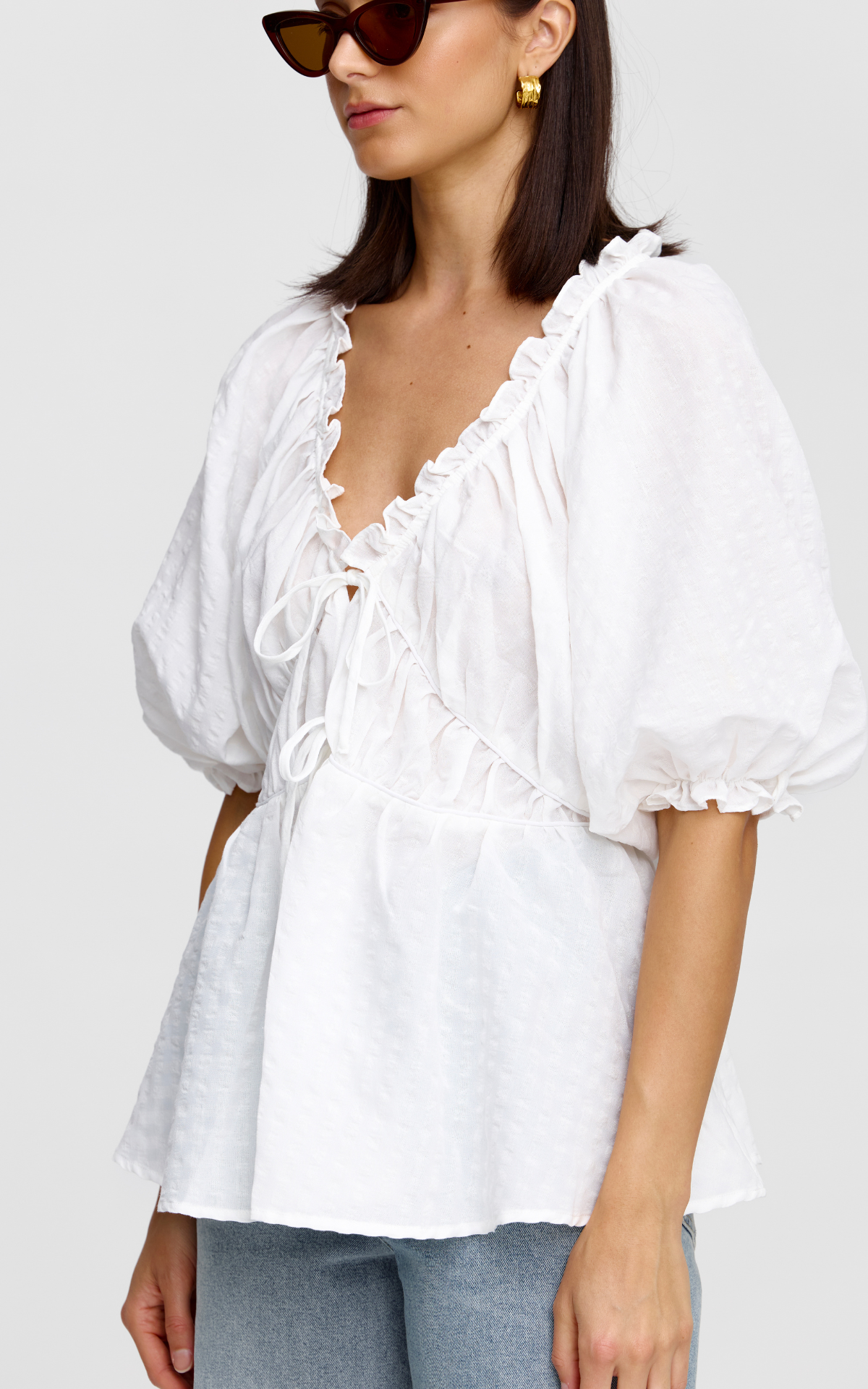Pia Top  - Ivory