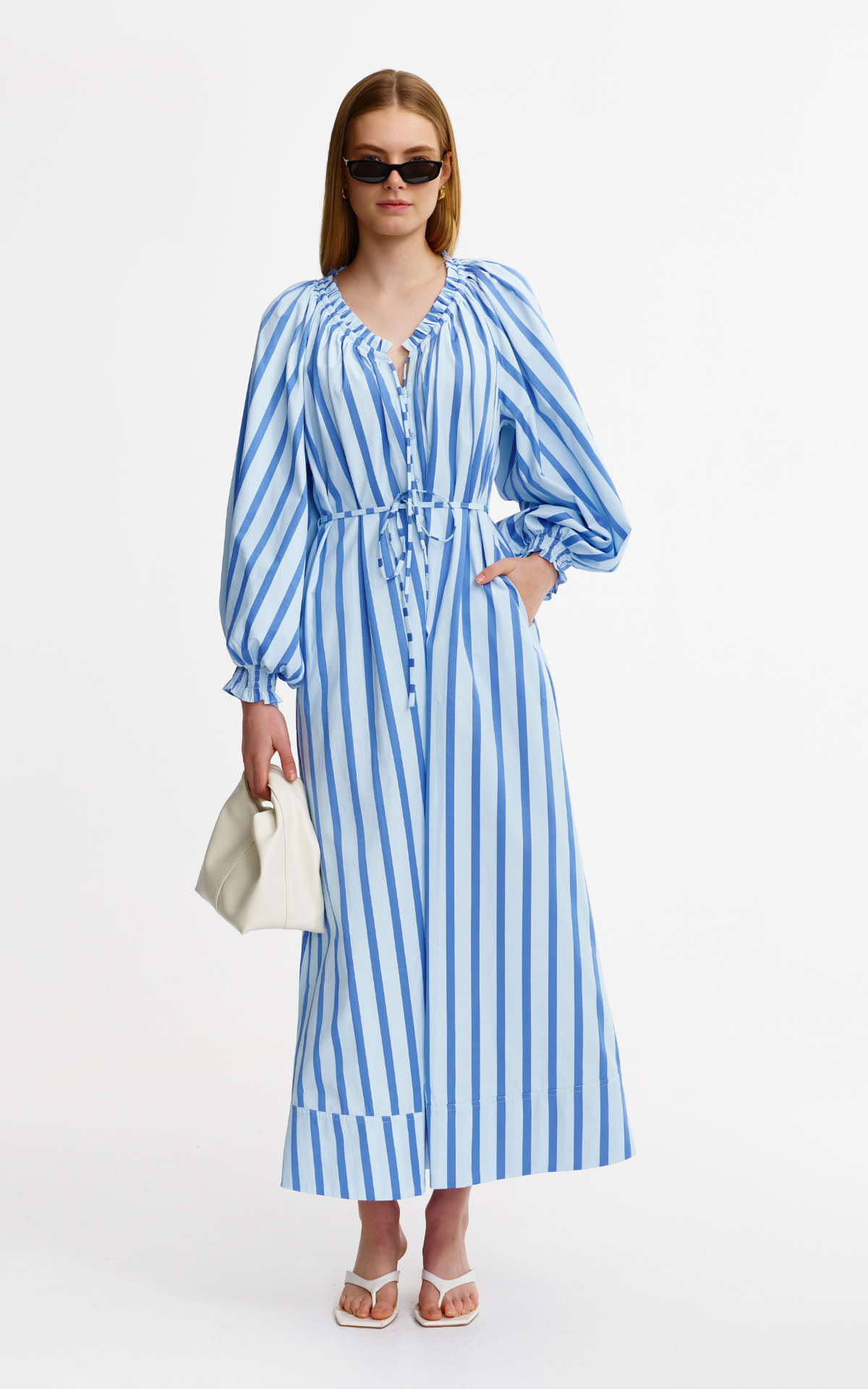 Claudia Dress - Pacific Stripe