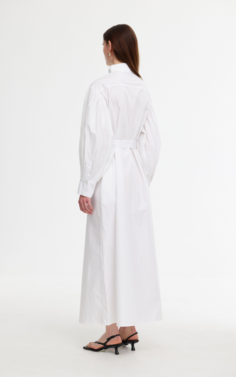 Harlow Pleat Dress - Ivory
