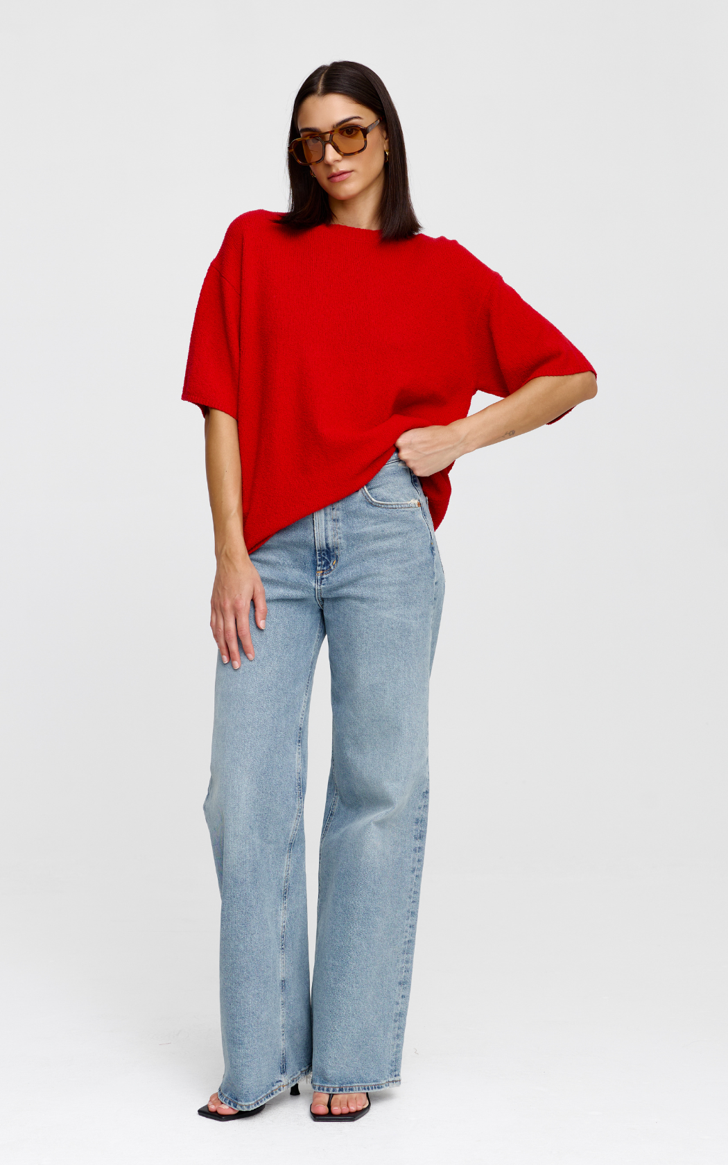 Camden Knit Tee - Cherry