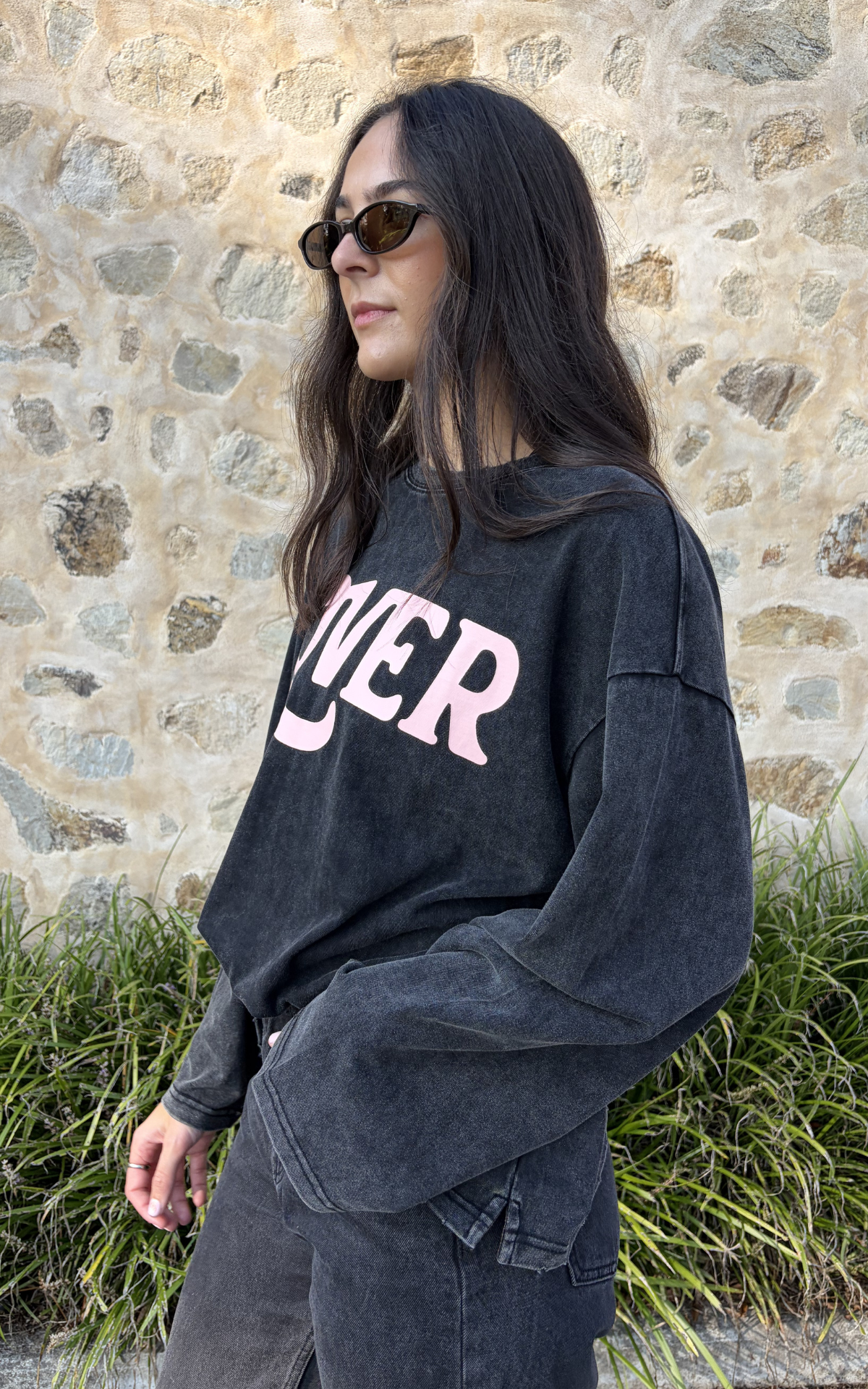 Lover Tee - Charcoal