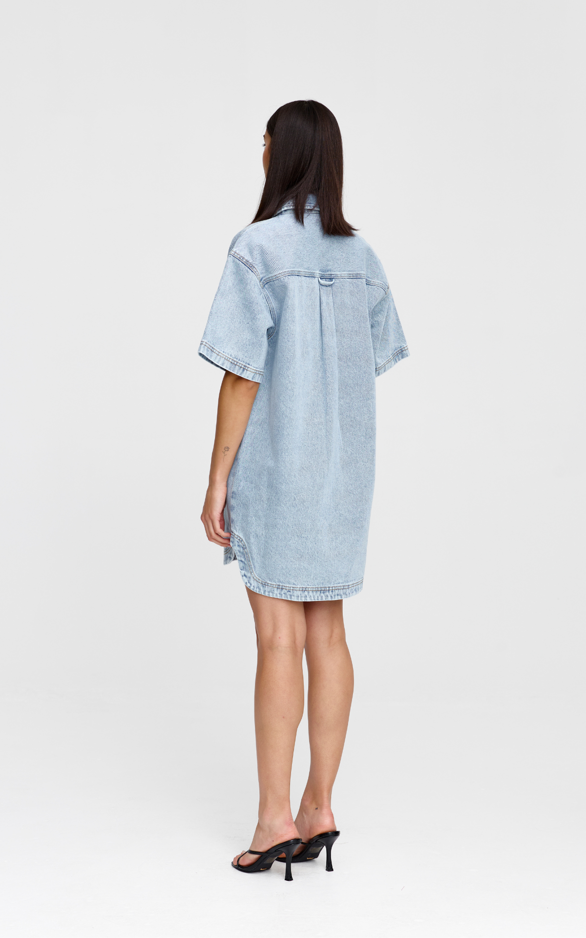 Freya Dress - Light Wash Denim