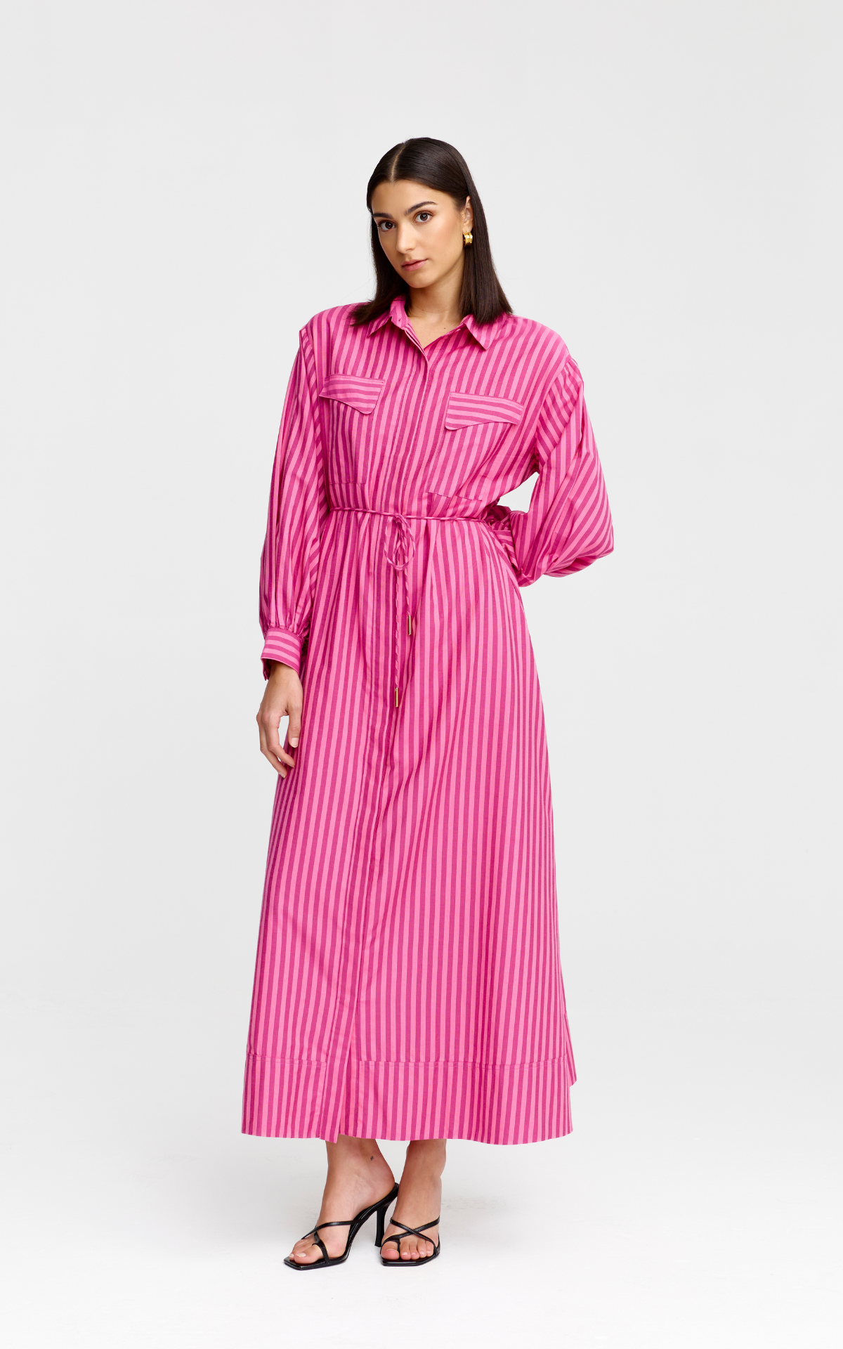 Laurel Dress - Raspberry Stripe