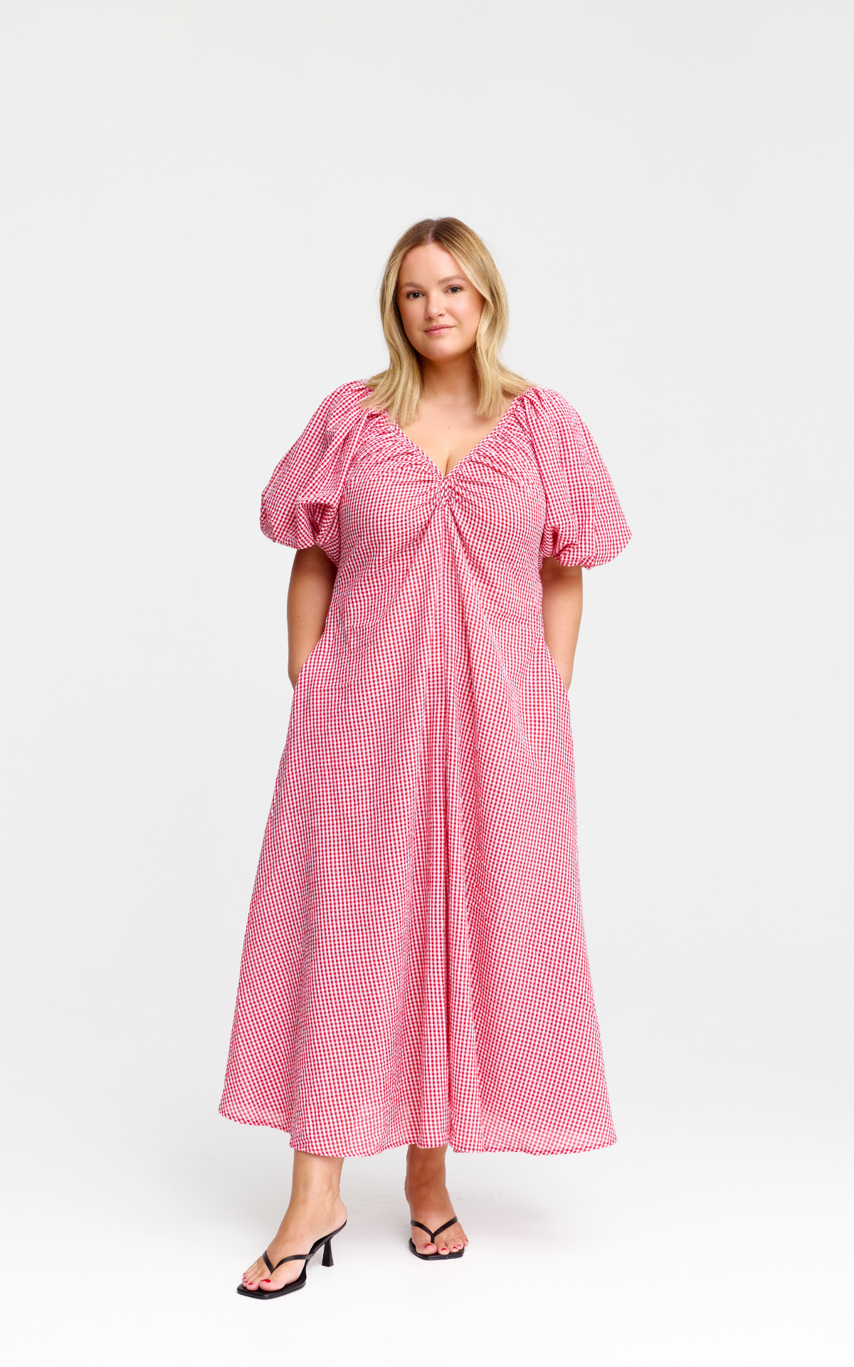 Mimi Dress - Red Gingham