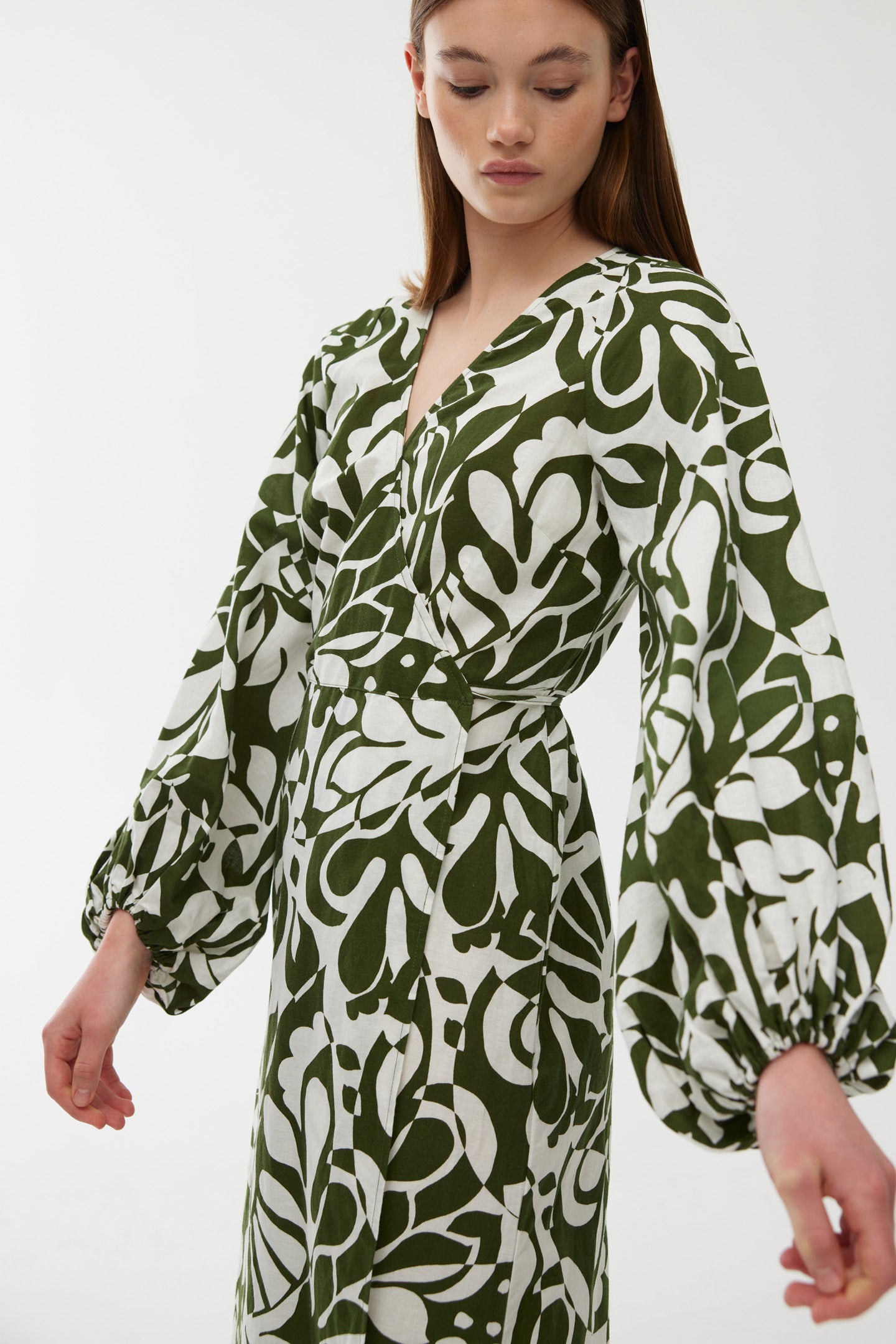 Ines Wrap Dress Maxi - Verte Geo