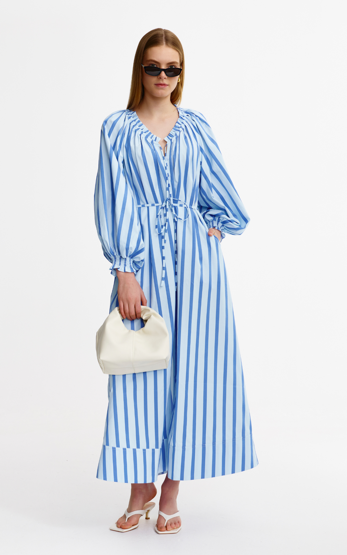 Claudia Dress - Pacific Stripe