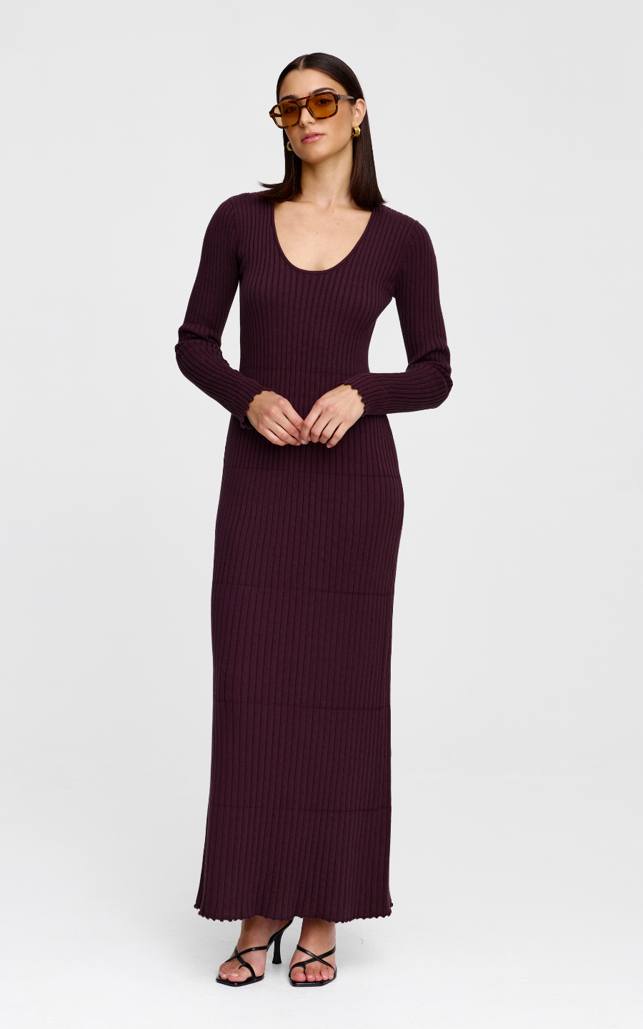 Celeste Knit Dress - Chocolate Marle