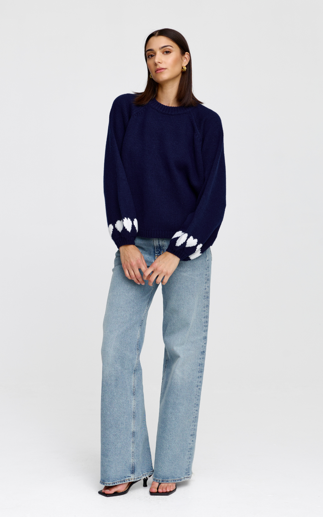 Cherie Hearts Knit - Midnight