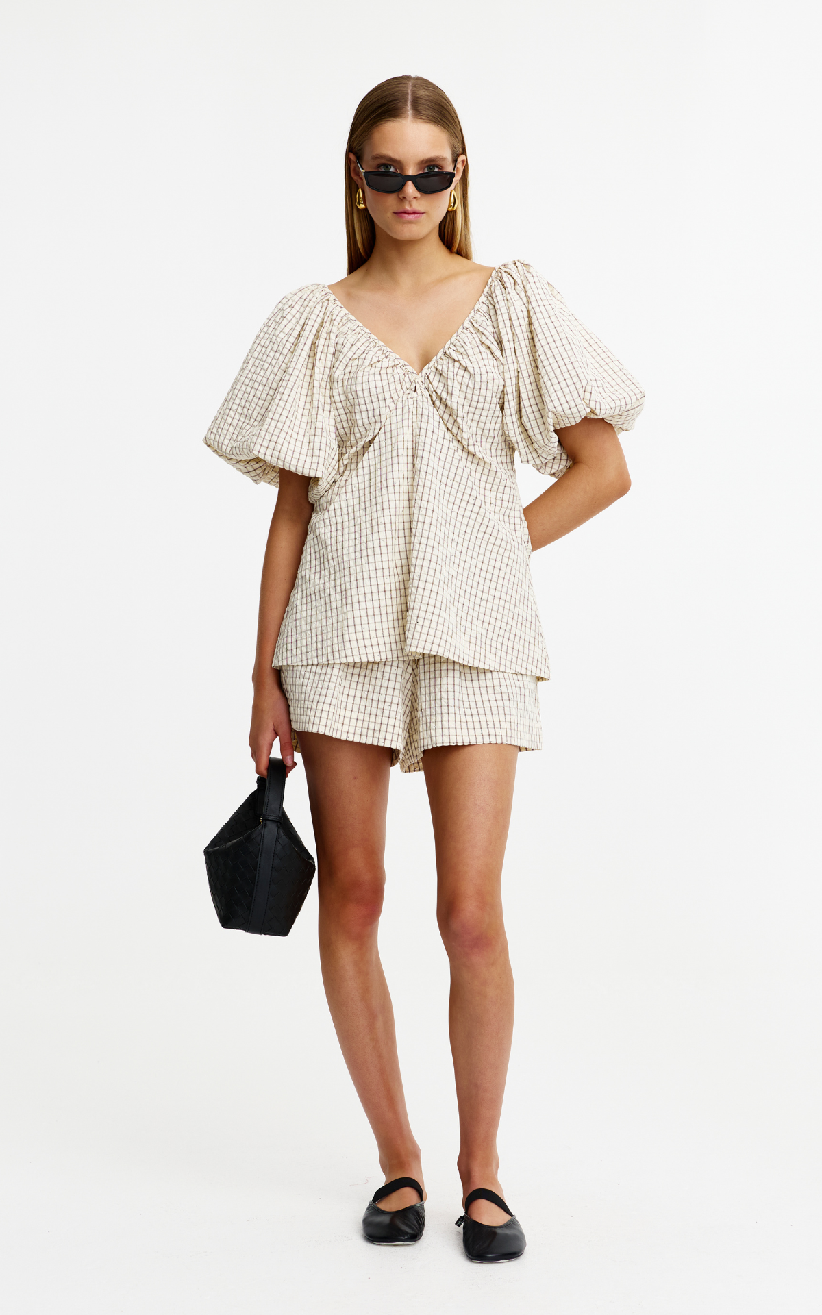 Laney Short - Rhinestone Gingham