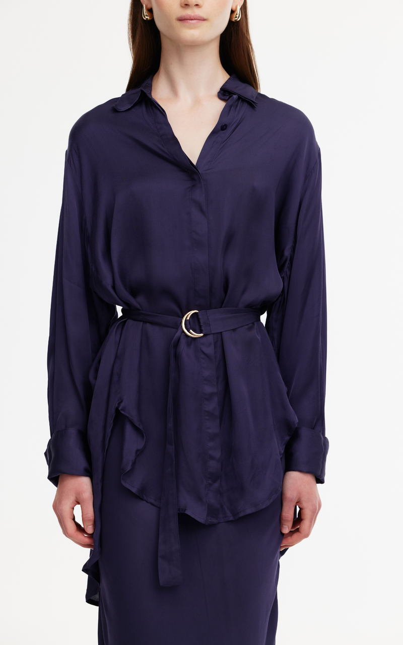 Belted Noah Shirt - Indigo