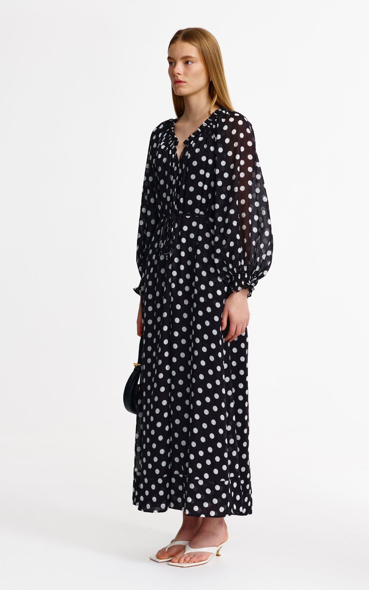 Claudia Dress - Navy Spot