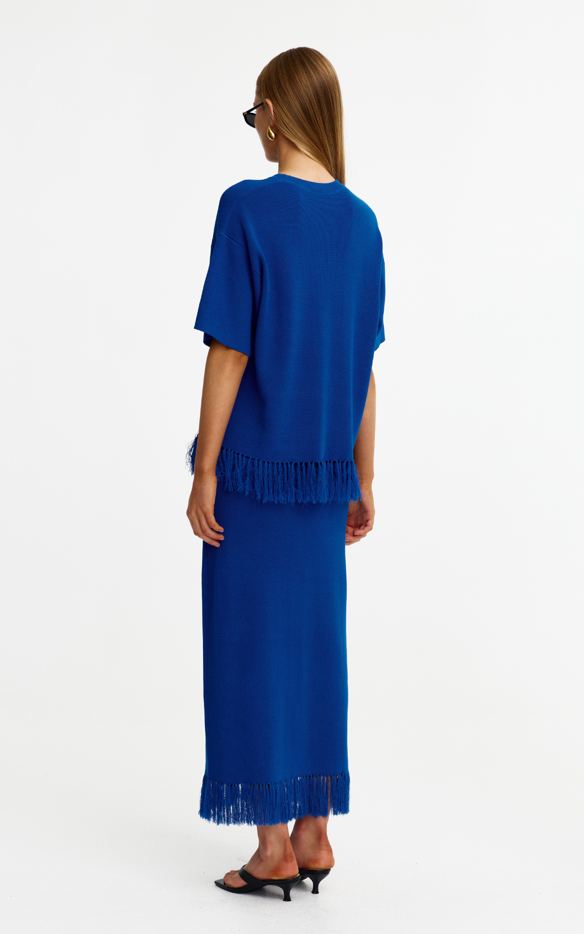 Marigold Knit Skirt - Blue Azure