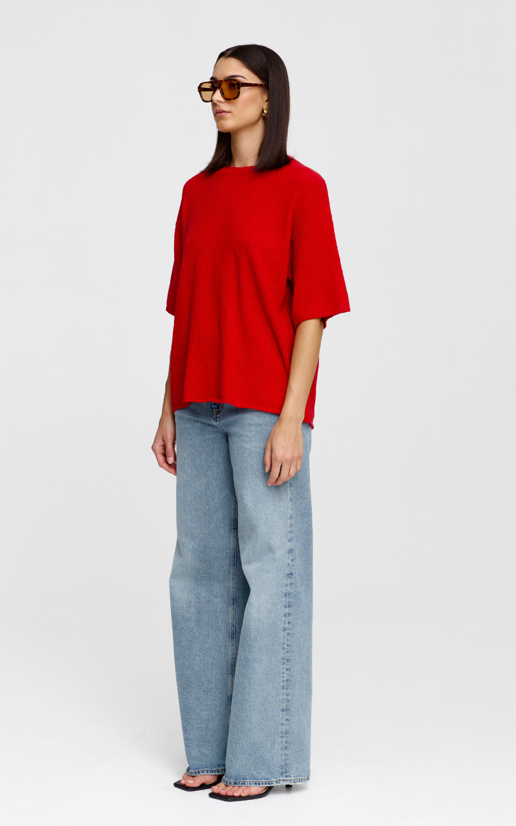 Camden Knit Tee - Cherry