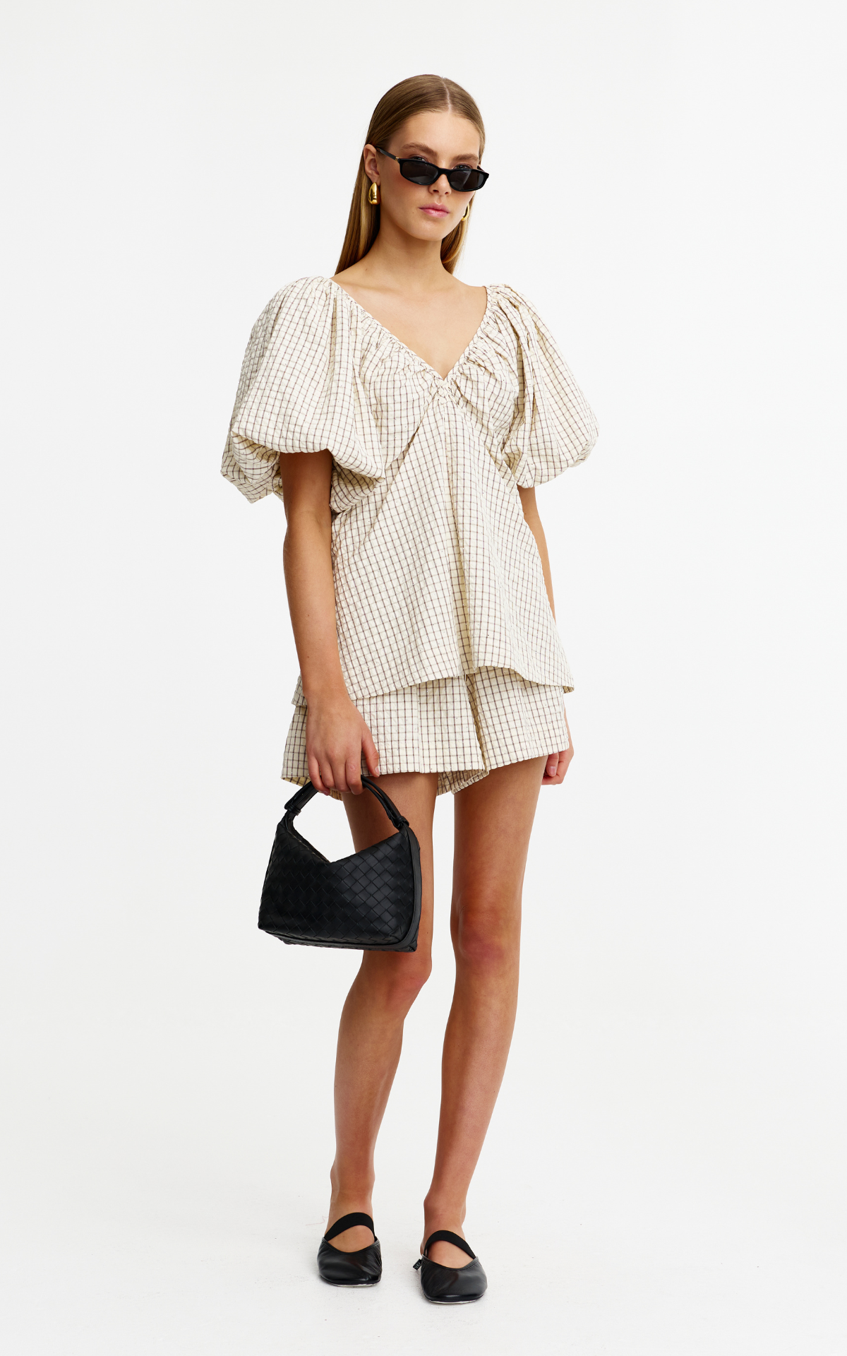 Mimi Top - Rhinestone Gingham