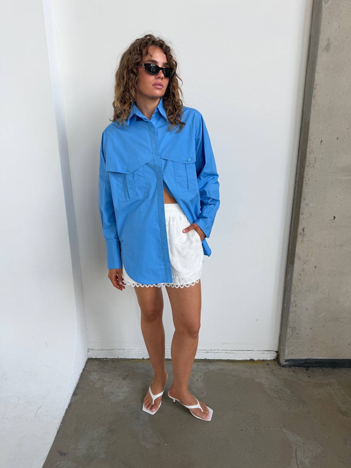 Riley Shirt - Blue Azure