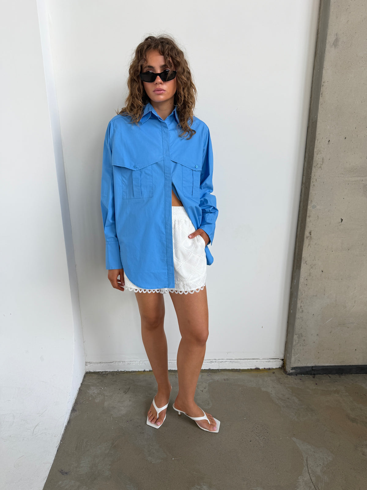 Riley Shirt - Blue Azure