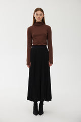 Goldie Pleat Skirt - Black