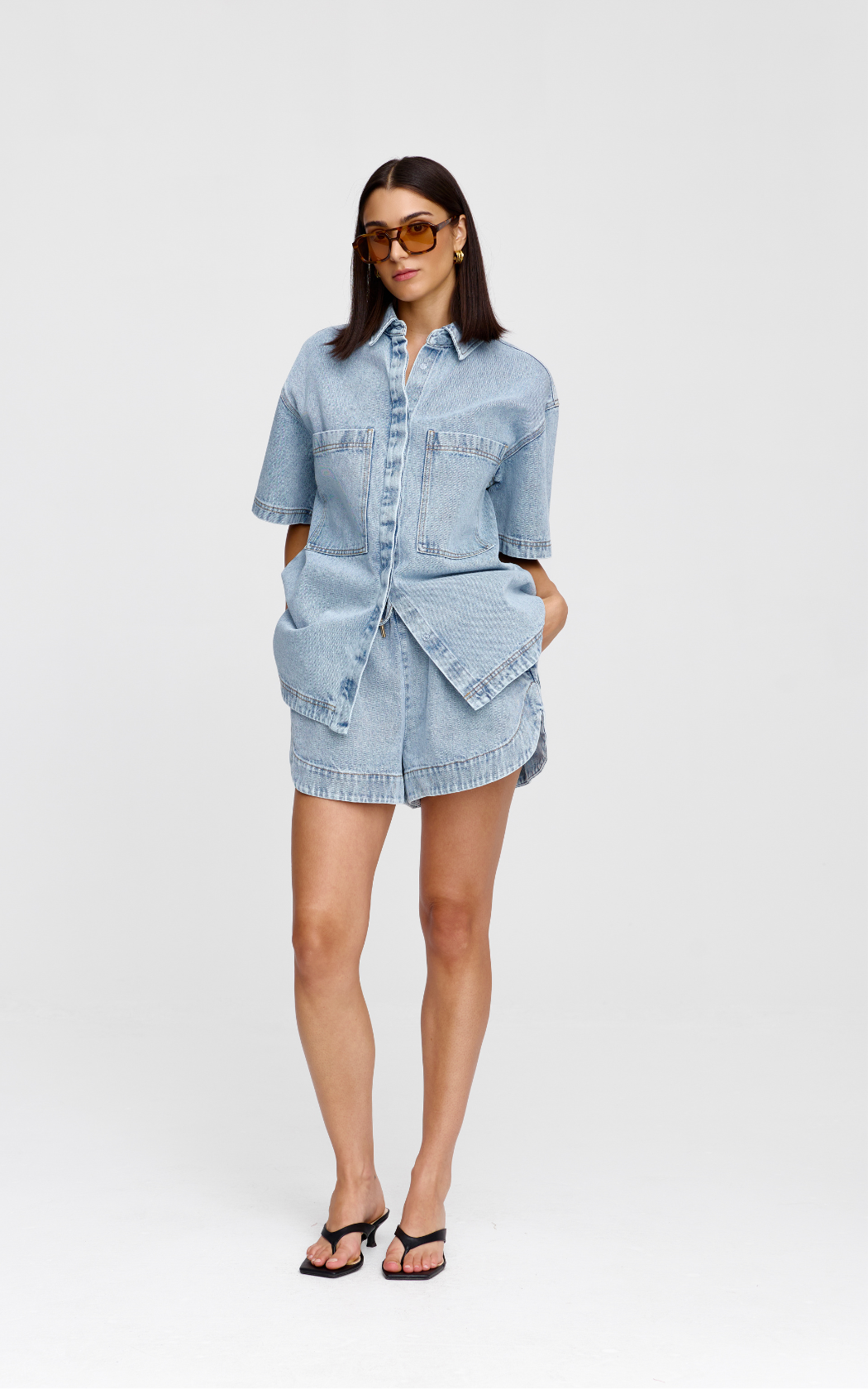 Freya Shirt - Light Wash Denim