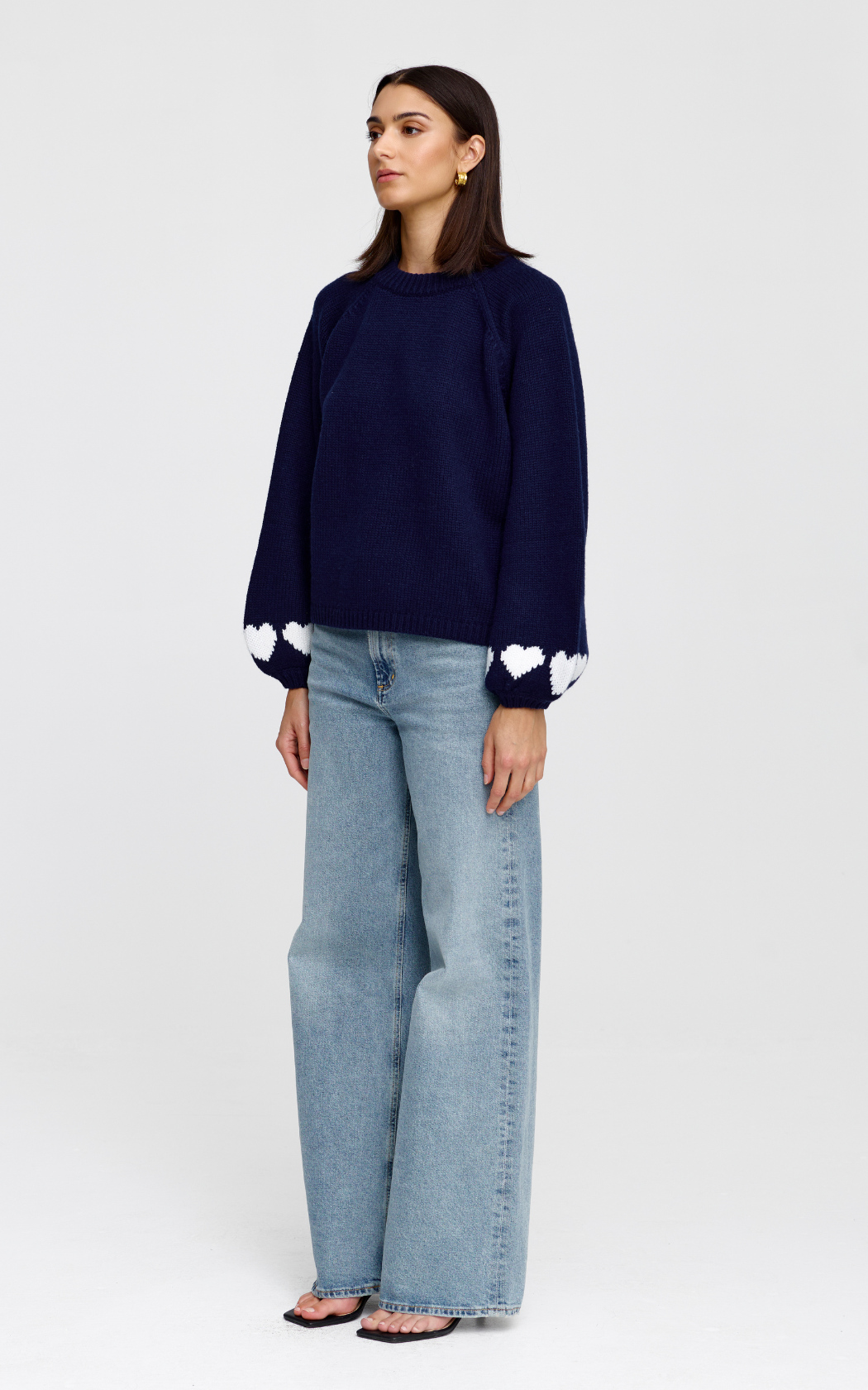 Cherie Hearts Knit - Midnight