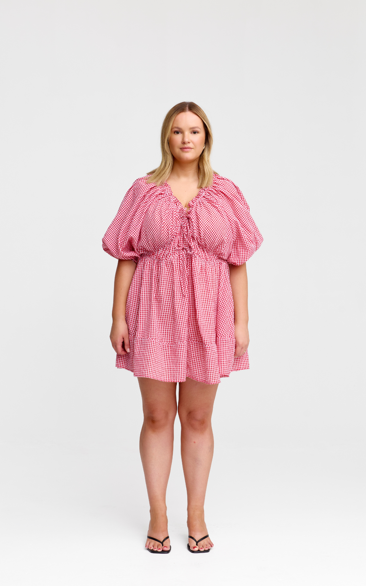 Pia Mini Dress - Red Gingham