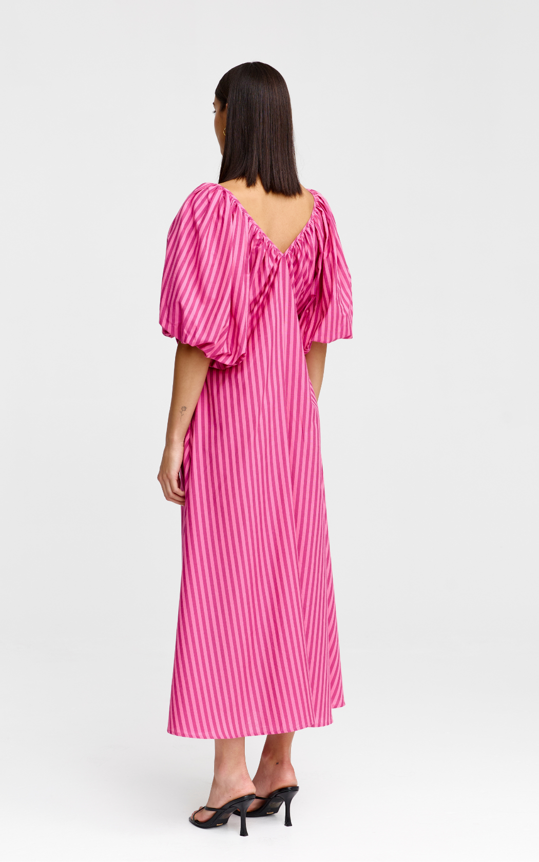 Mimi Dress - Raspberry Stripe